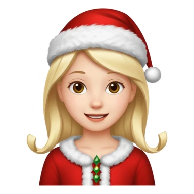 menina trajes natalinos e um olhar feliz sticker