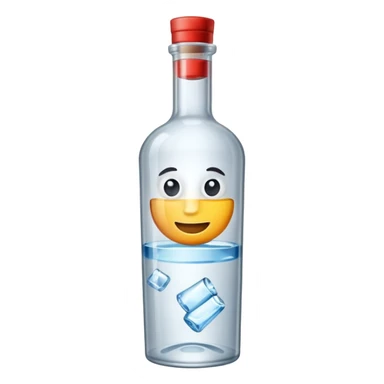 Bottle of vodka sticker