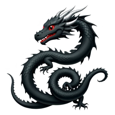 Minimalist Black dragon symbol sticker