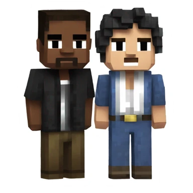 p diddy with steve minecraft sticker