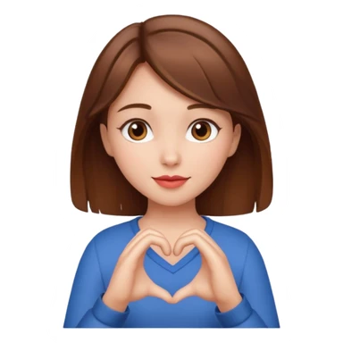 Heart hand girl  sticker