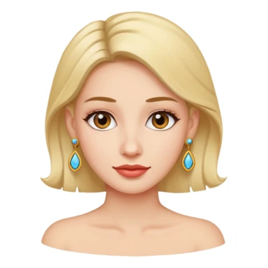 woman with earing sticker