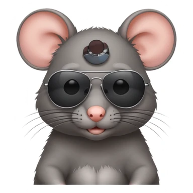 a rat with sunglasses sticker