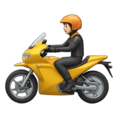 chat sur un moto sticker