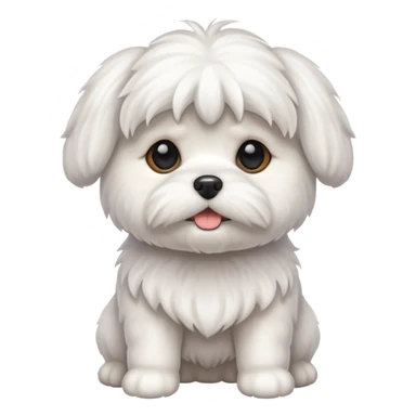 white maltise dog  sticker