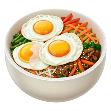 Create an emoji for Korean bibinba  one egg sticker