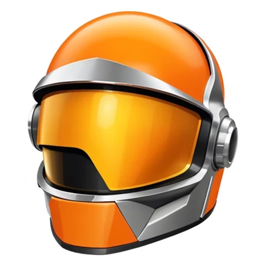Orange Daft punk helmet sticker