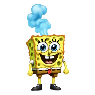 SpongeBob with smoke sticker