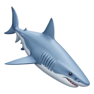 Give me a shark and put blue Nike shoes on the fins of the shark sticker