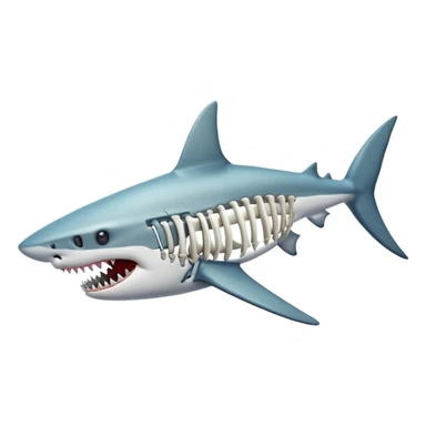 A Shark skeleton  sticker