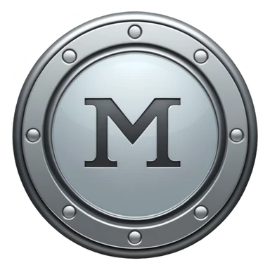 Circle with MB written on it sticker