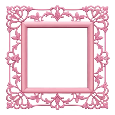 pink lace vintage square frame  sticker