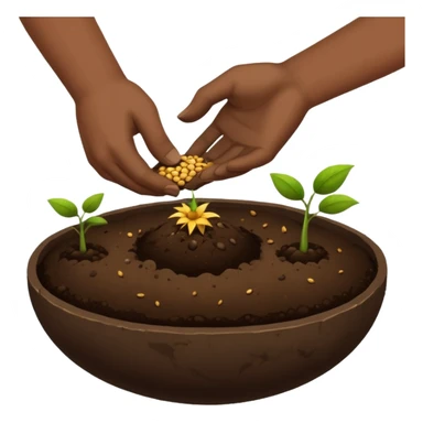 es werden saamen von einer hand in die erde getan sticker