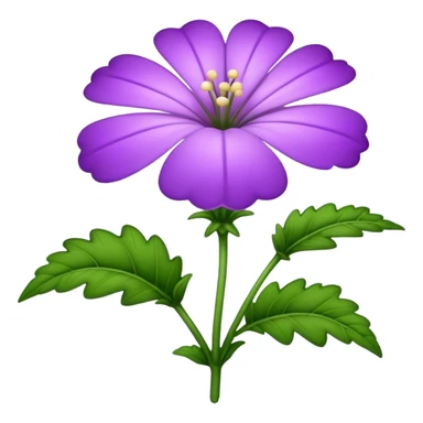 big single verbena flower sticker