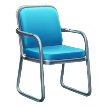 Window with neon reflection + empty chair, Apartment Windows. sticker