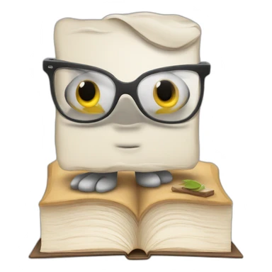 Libro con ojos y pies sticker