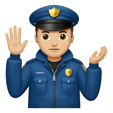 Peux tu me faire un policier gangster avec une cagoule qui fait des doigts d’honneur  sticker