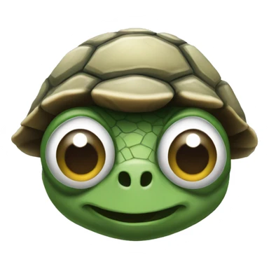 android turtle mixed with stone face sticker