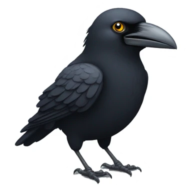 a crow with a t-shirt sticker
