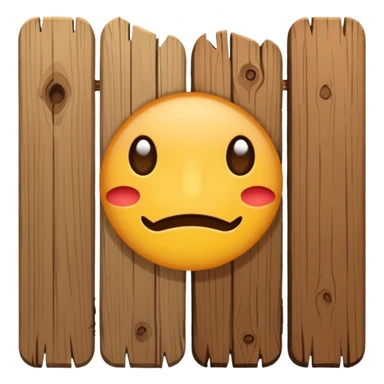 one simple cartoon like wood plank sticker