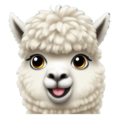alpaca con fiocco in testa sticker
