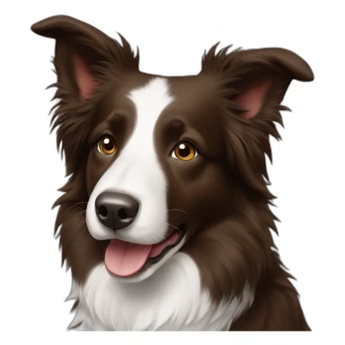 border collie christmas brown sticker