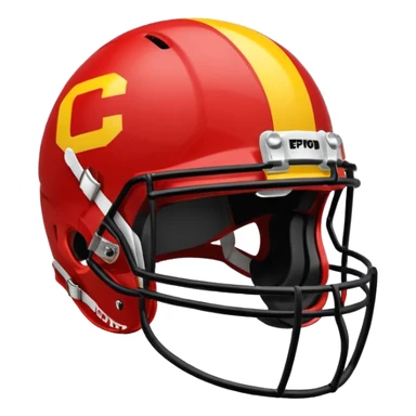 college football player helmets red & yellow mix sticker