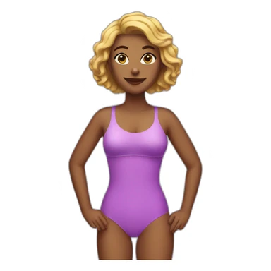 woman in bathing suit sticker