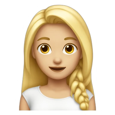 blonde girl had shaking sticker