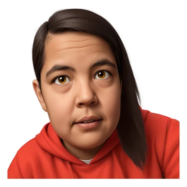 boy in red hoodie portrait sticker