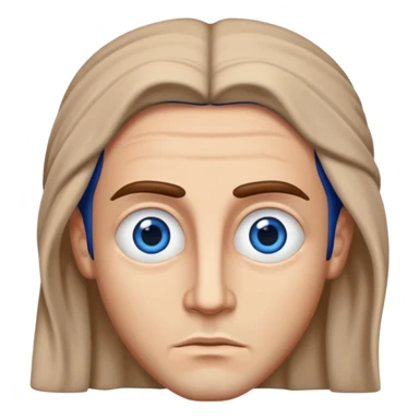 Judas the disciple with blue disdainful eyes sticker