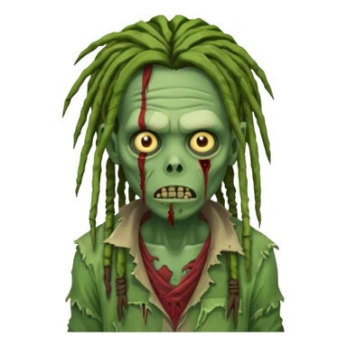 zombie with dreads sticker