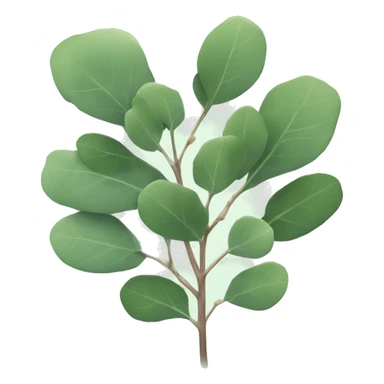 A small branch of eucalyptus with soft green tones sticker