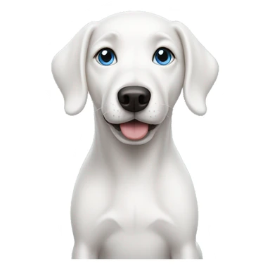 White dog with blue eyes sticker
