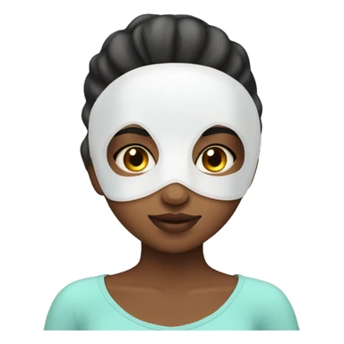 the girl with the beauty mask on her face sticker