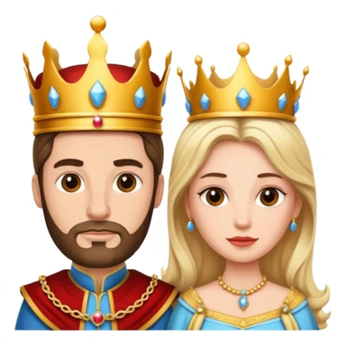 My king and his queen  sticker