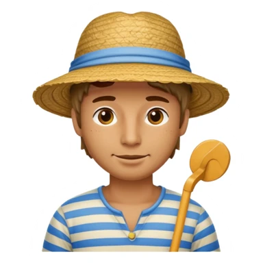 Gondolier striped shirt sticker