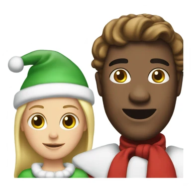 Sally with Santa sticker