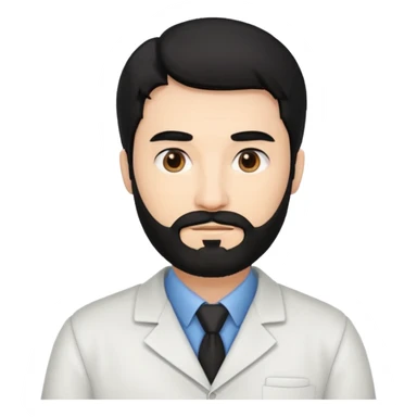 Professor in the la casa de papel TV show, with black hair and beard sticker