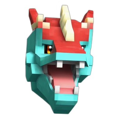 Pixelmon Minecraft Navodnenie Head Skin Reddragon sticker