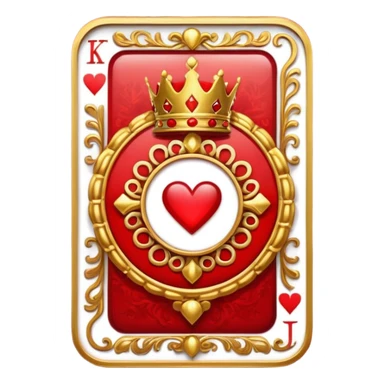 King of Hearts solitary  with out the card only the symbols sticker