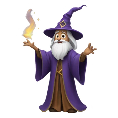 Wizard casting a spell sticker