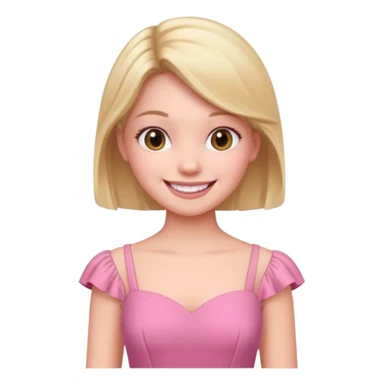 pink dress girl sticker