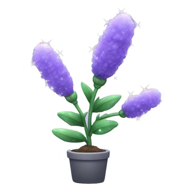 Lavender plant with sparkles sticker