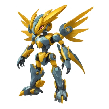 Futuristic Mechanical Pokémon-Medabot-Dragon full body sticker
