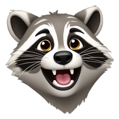 winking racoon sticker