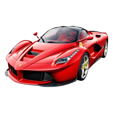 red LaFerrari sports car sticker