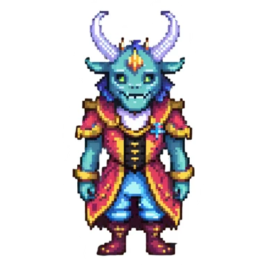 The Beast from Beauty and the Beast, monster prince with horns and fancy clothes sticker