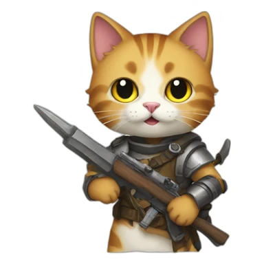 cat with RPG sticker