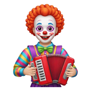  Clown with Accordion sticker